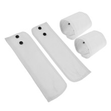White Fluffy Handgelenk-Manschetten Spitze Abnehmbar 2 Paare