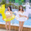 Schwimmender Luftmatratze Spaß Pool Schwimmring Gelb 1 2