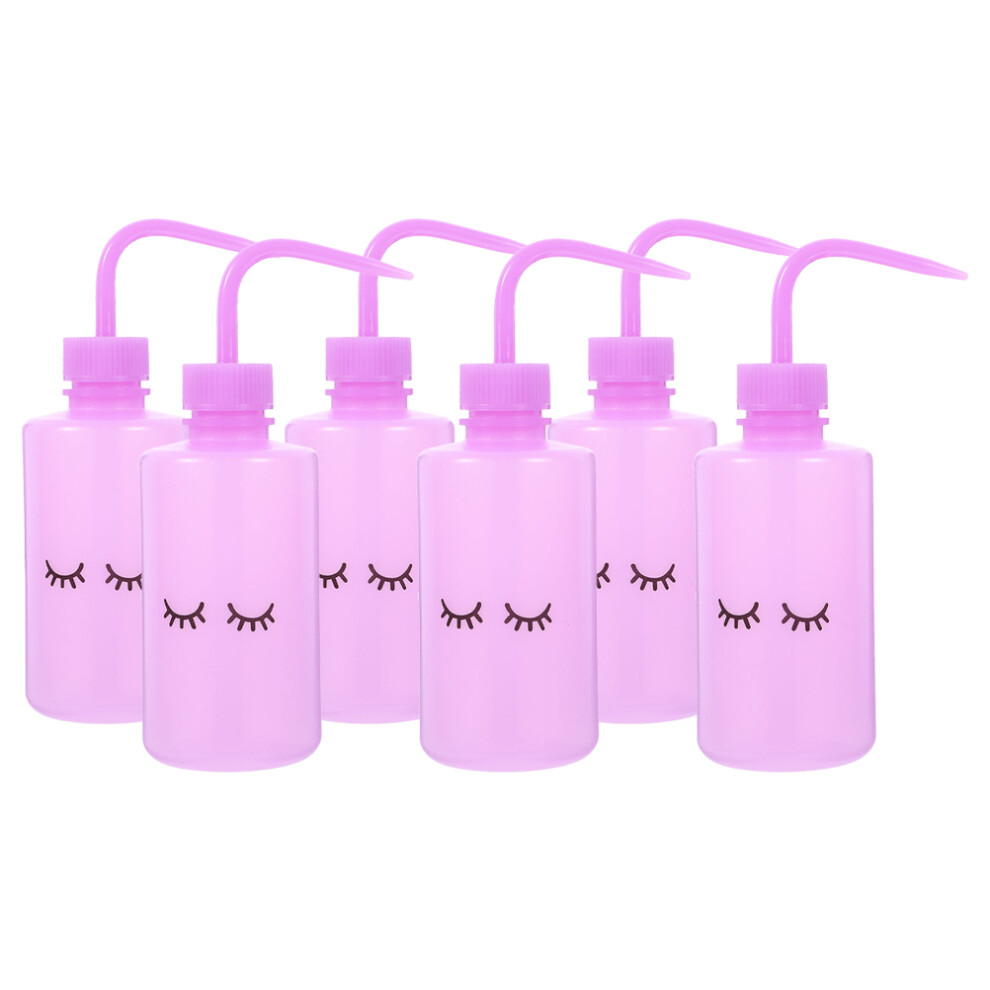 Happyyami Purple Women Eyelashes Clean Bottles Pe 6Pcs