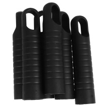 6 Stuks Zwarte PP Broom En Mop Handvat Grips Einddoppen Vervangingsset