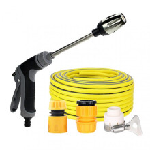 (B) Turbowasher with Long Rod for Washing Car Reusable Cleaning Watergun Spray for Car Auto Cleaning