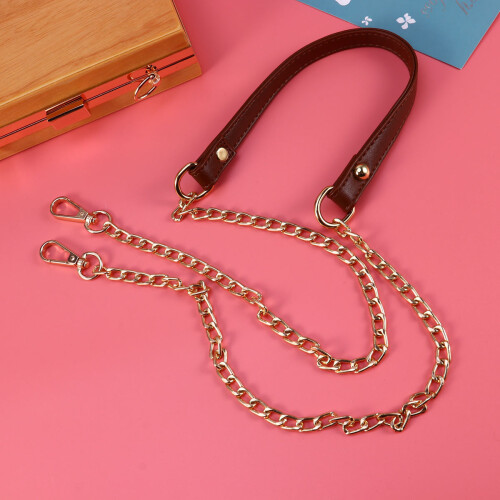 1Pièces Sac À Main Métal Marron Avec Boucles Robuste 1