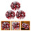 Mlins 3 Wiederverwendbare Cheerleader Pompoms Rot 10