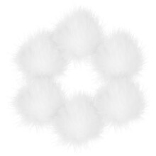 6 Große Garn Pompons Imitation Fuchsbällchen Selbermachen