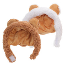 2Stück Katzenkopfbedeckung Kurzplüsch Für Und