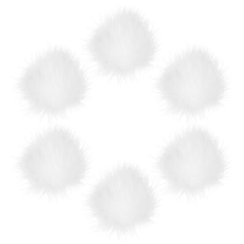 6 Große Garn Pompons Imitation Fuchsbällchen Selbermachen 2