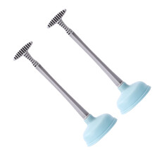 2St Blauw Toilet Ontstopper Zuignap Rubber ABS Voor Huis Schoon