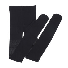 Herfier Lady Zwart Zijden Kousen Gestreepte Panty's Vrouwen