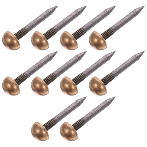 10 Bronze Möbelnägel Für Polsterarbeiten 2