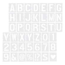 42 Teile Alphabet Zeichenschablone Große Schablonen Weiß