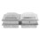 Post Cap Silber 12,2x12,2x5 Zoll 10
