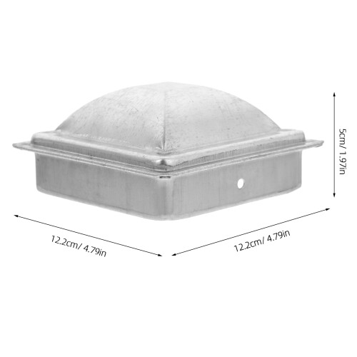 Post Cap Silber 12,2x12,2x5 Zoll 2