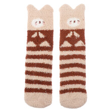 1 Paar Thermosocken Khaki Coral Fleece Beiläufig Warm Für Damen