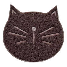 3 Katzenstreu-Matte Rutschfeste Haustier-Gesichtsform Matte