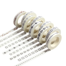 9Teiliges Weißes Washi Tape Set Für Scrapbooking & Basteln