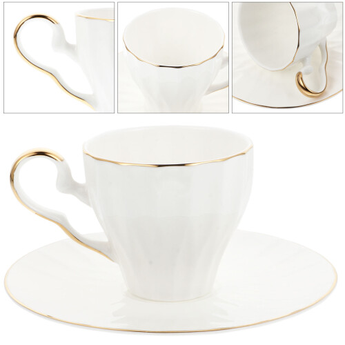 Coffee Cup Set Weiß Bone China Keramik The Dish 1