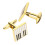 Staal Manchetknopen Overhemd 3x1,6 Cm 4
