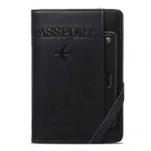 (Black) Travel Wallet Passport Holder With RFIDs Protection Ultra Slim Fashion Card Holder for Adult Teens