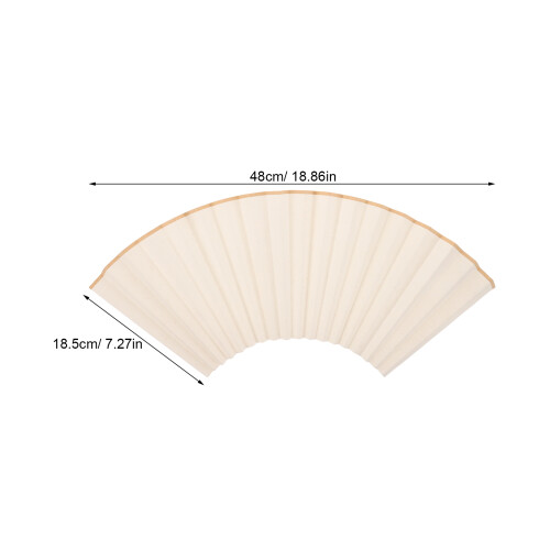 2 Rijstpapier Vouwende Fan Wit 2