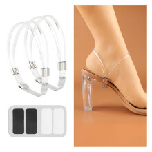 (Transparent) High Heels Bundle-Shoelace Shiny Sweet High Heeled Shoelaces for Daily Use