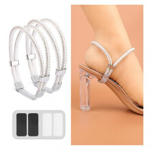 (Pearl Diamond White) High Heels Bundle-Shoelace Shiny Sweet High Heeled Shoelaces for Daily Use