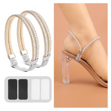 (Pearl Champagne) High Heels Bundle-Shoelace Shiny Sweet High Heeled Shoelaces for Daily Use