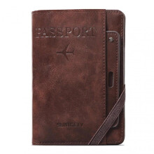 (Coffee) Travel Wallet Passport Holder With RFIDs Protection Ultra Slim Fashion Card Holder for Adult Teens