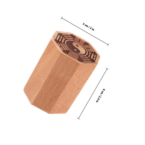 2St Compacte Chinese Stempels Hout Taoïsme Handige Knutseltool 1