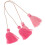 Rustikaler Stil Rosa Quasten Für Festliche 2 Set 11