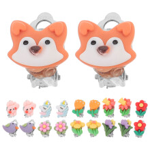 10 Paar Cartoon Tier Stecker Ohrringe Nicht Durchstochen