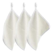 Exfolierendes Waschlappen Badetuch Beige 3er Pack