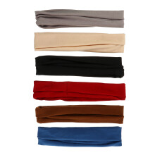 6St Comfortabele Yoga Haarbanden, Elastisch En Ademend Katoen, Assorti