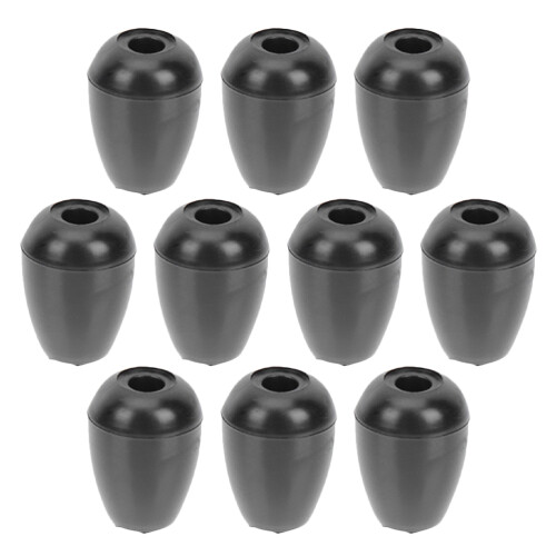 10Pièces Embouts D'écouteur En Silicone Noir Confortables Durables