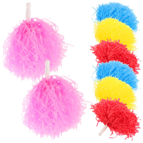 8Stk Rot Pompoms Handpompons Für Partys 2