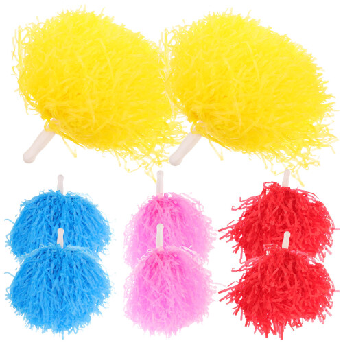 8Stk Rot Pompoms Handpompons Für Partys 1