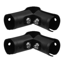 2 St Tube Verbindungsclamps Anschluss 7,00x7,00x2,50cm Schwarz