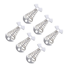 6 Fishbone Haken Seil Schnappverschluss Stifte Aluminium