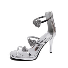 Worgeous Plateau Sandalen Mit Keilabsatz Für Frauen Silber