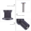 2 Sets Toiletten Installations Set Für Montage Schwarz 7