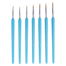 7Teilig Bleistift Farbe Fein Pinsel Borstenhaar Detailierungs Holz