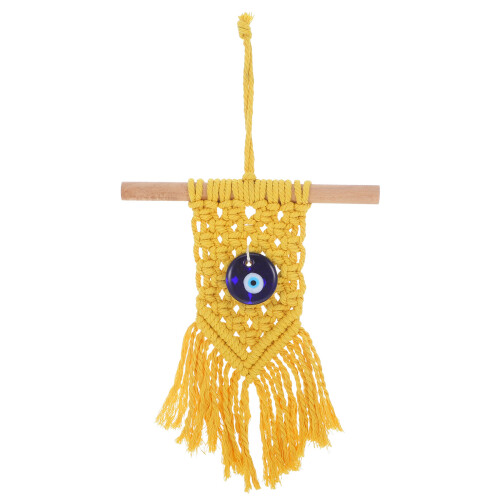 Macrame Wanddekoration Gelb 1 Set