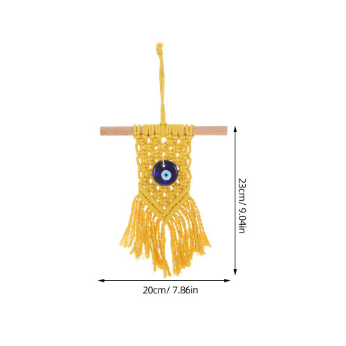 Macrame Wanddekoration Gelb 1 Set 1