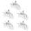 5St Durable Gemüse Feeder Clips Für , Silber 3