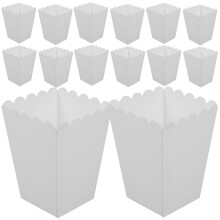 40Stück Weiße Papier Popcorn Boxen Fettdichte Snackbehälter