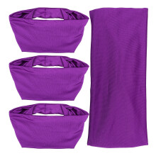 Elastische Breite Haarband 4 Stk Rutschfeste Dehnbare Sport Yoga Lila