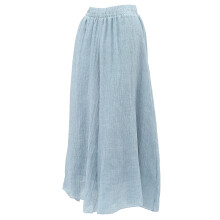 Linen Hosen Für Frauen Blaue Baumwoll 33,5 Zoll