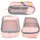 3Stück Reise Kompressions Set Rosa Nylon 7