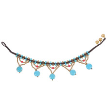 1St Türkisfarbener Designfußkettchen Kreative Kette Strandfußkettchen