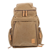 1Stk Praktischer Outdoor Backpack Robustem Canvas Für Männer Khaki