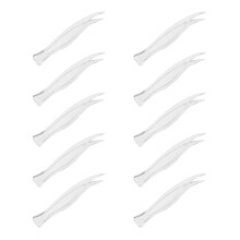 25Pz Pinzette Trasparente Per Pesatura E Trucco Leggere